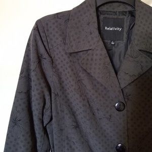 RELATIVITY GREY BELTED TRENCH COAT.